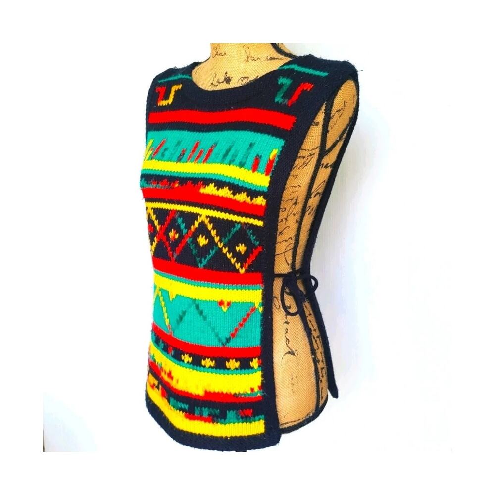 Vintage Pinafore Sweater Boho Hippie Top